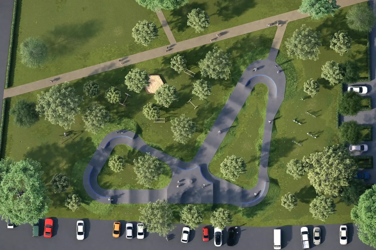 Projecte de Pumptrack a Quissac, França. Per encàrrec de Cruise Control.