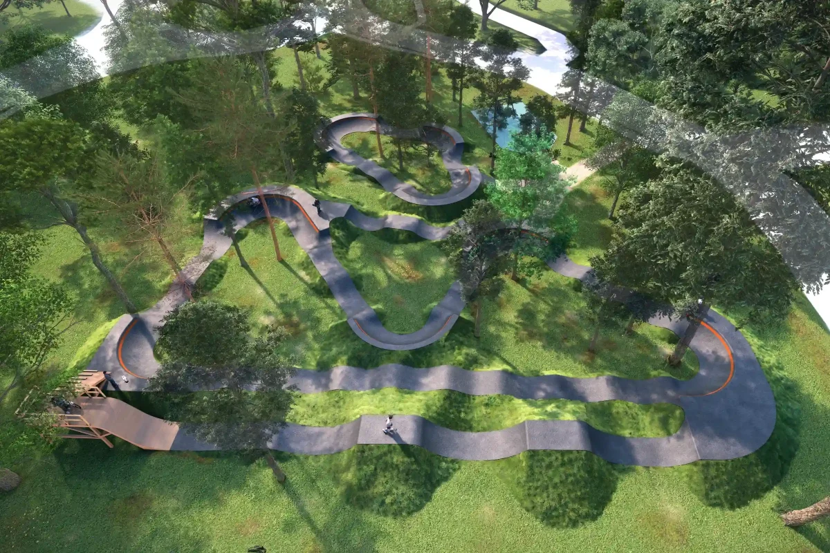 Projecte de Pumptrack a Taillan, França. Per encàrrec de Cruise Control.