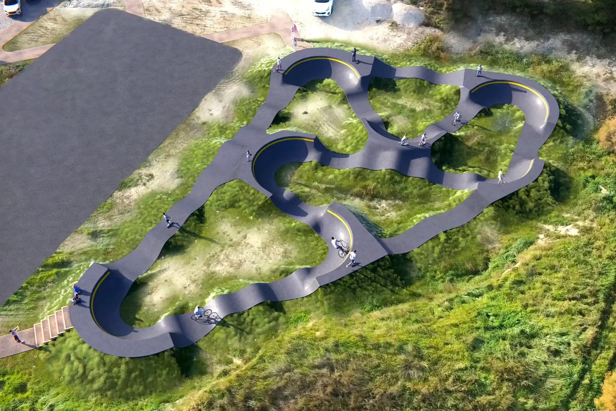 Projecte de Pumptrack a Theziers, França. Per encàrrec de Cruise Control.