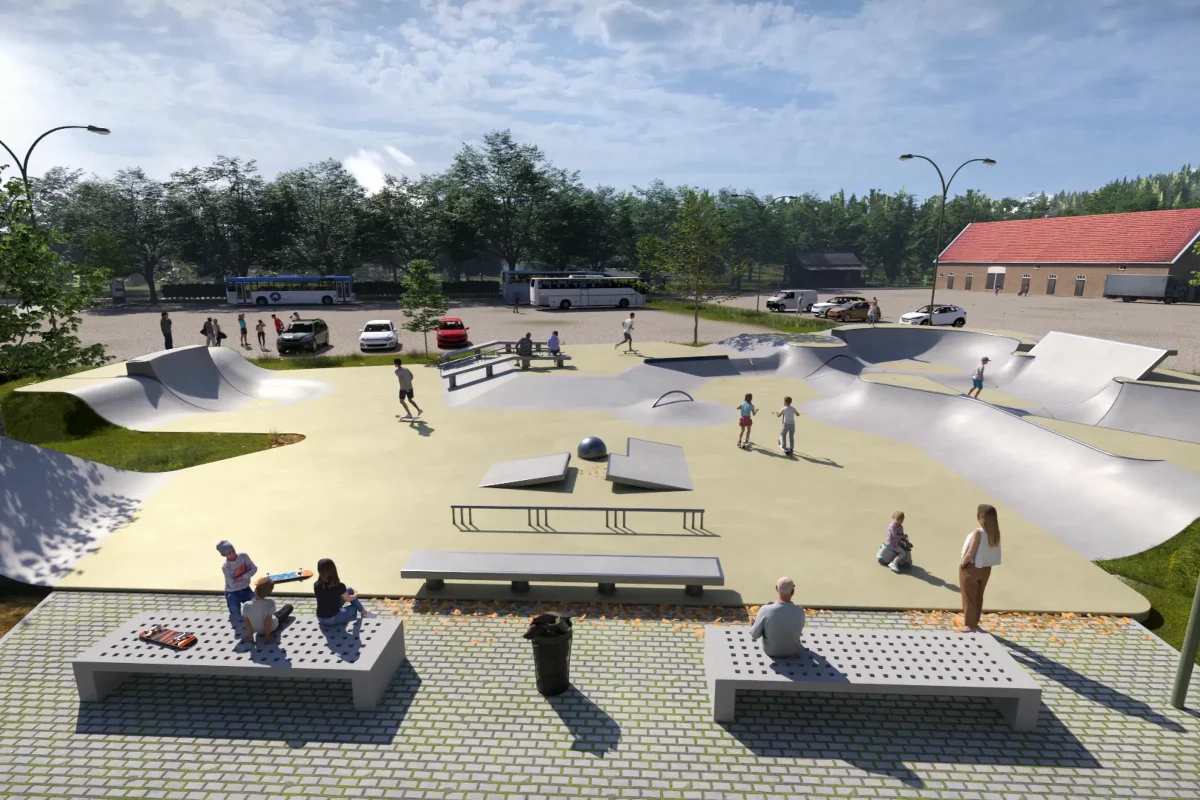 Proposta de disseny del skatepark de Durbuy, Bèlgica. Per encàrrec de Nine-yards skatepark Co.