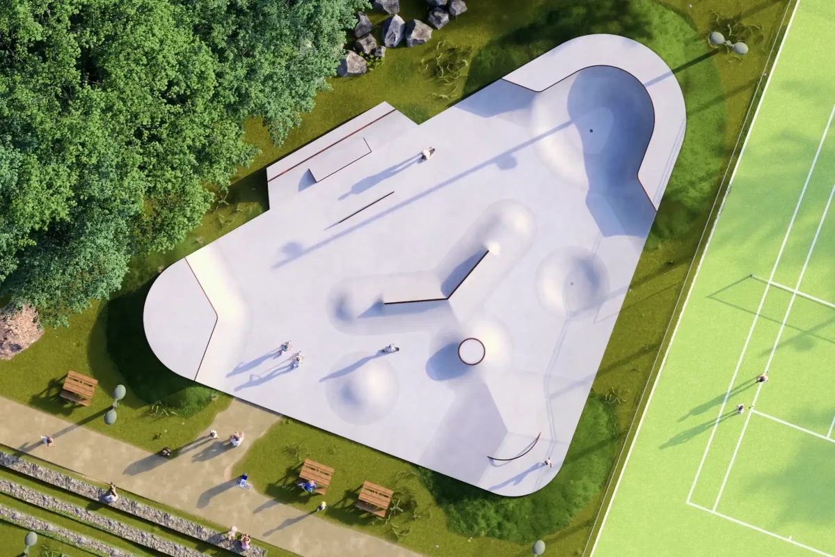 Projecte de skatepark a Formiguères, França. Mandat d'Airline skateparks, amb la col·laboració de Cruise-control.