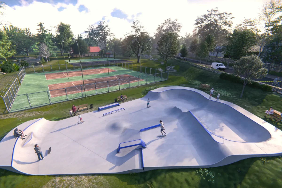 Projecte de skatepark a Langeac, França. Mandat d'Airline skateparks, amb la col·laboració de Cruise-control.