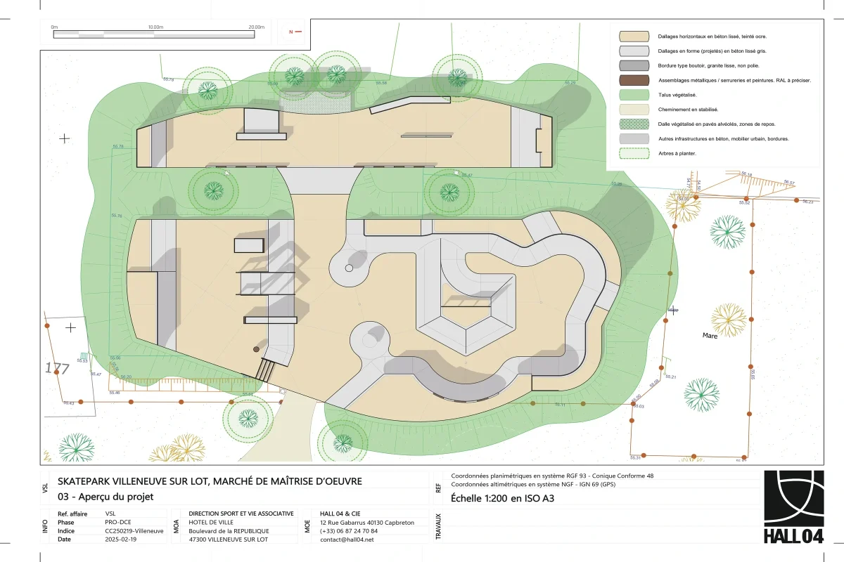 Documentació gràfica del skatepark de Villeneuve, França. Per encàrrec de Cruise-control. Serveis prestats a l'empresa Hall 04.
