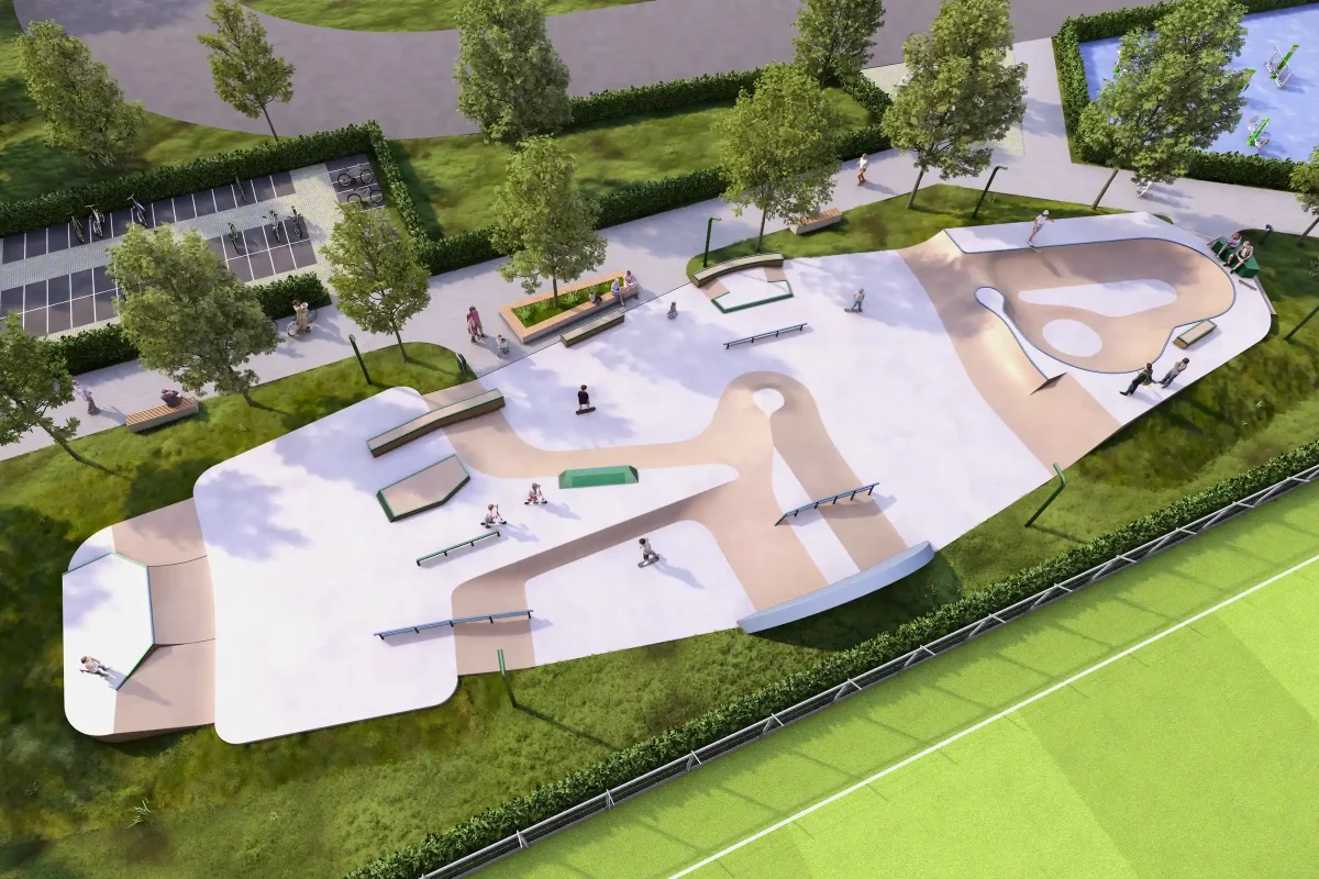 Documentació gràfica del projecte bàsic i executiu del skatepark de Zeist, Paisos Baïxos. Per encàrrec de Nine-yards skatepark Co.